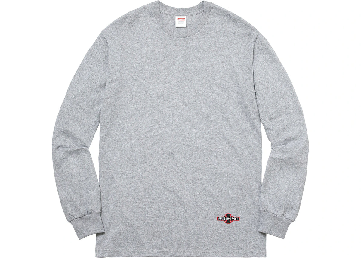 Supreme Independent Fuck the Rest L/S Tee Heather Grey - vue secondaire A