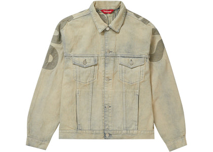 Supreme Inset Logo Denim Trucker Jacket Dirty - apparel view 2