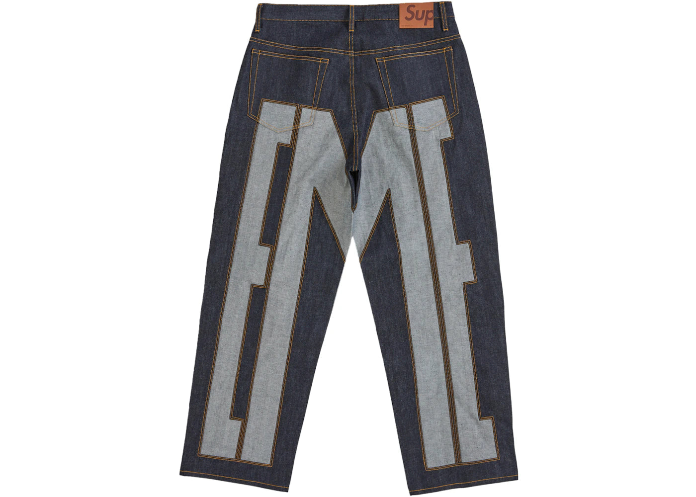 Supreme Inset Spellout Baggy Jean Rigid Indigo - vue secondaire B