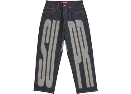 Supreme Inset Spellout Baggy Jean Rigid Indigo - product view 2