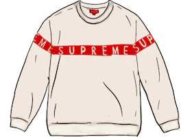 Supreme Inside Out Logo Sweater White - vue 360