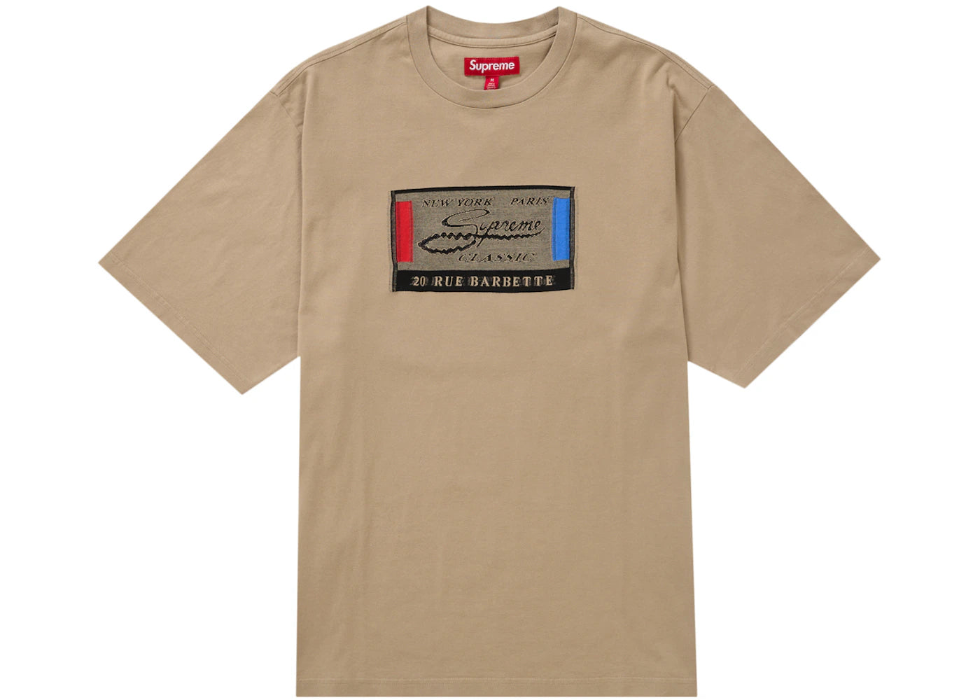 Supreme Intarsia Label S/S Top Tan - vue secondaire A