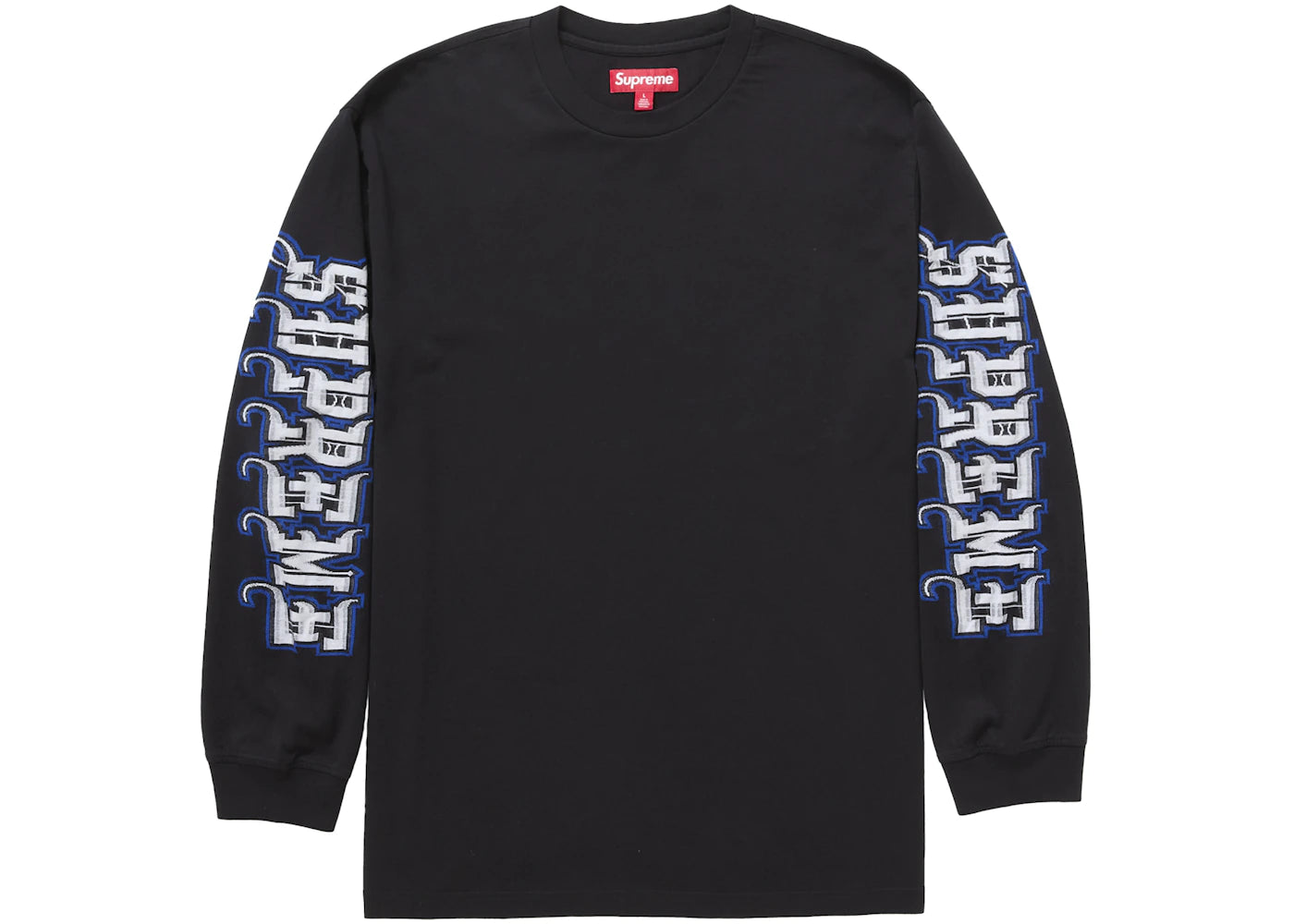 Supreme Intarsia Sleeve L/S Top (FW25) Black - vue 360