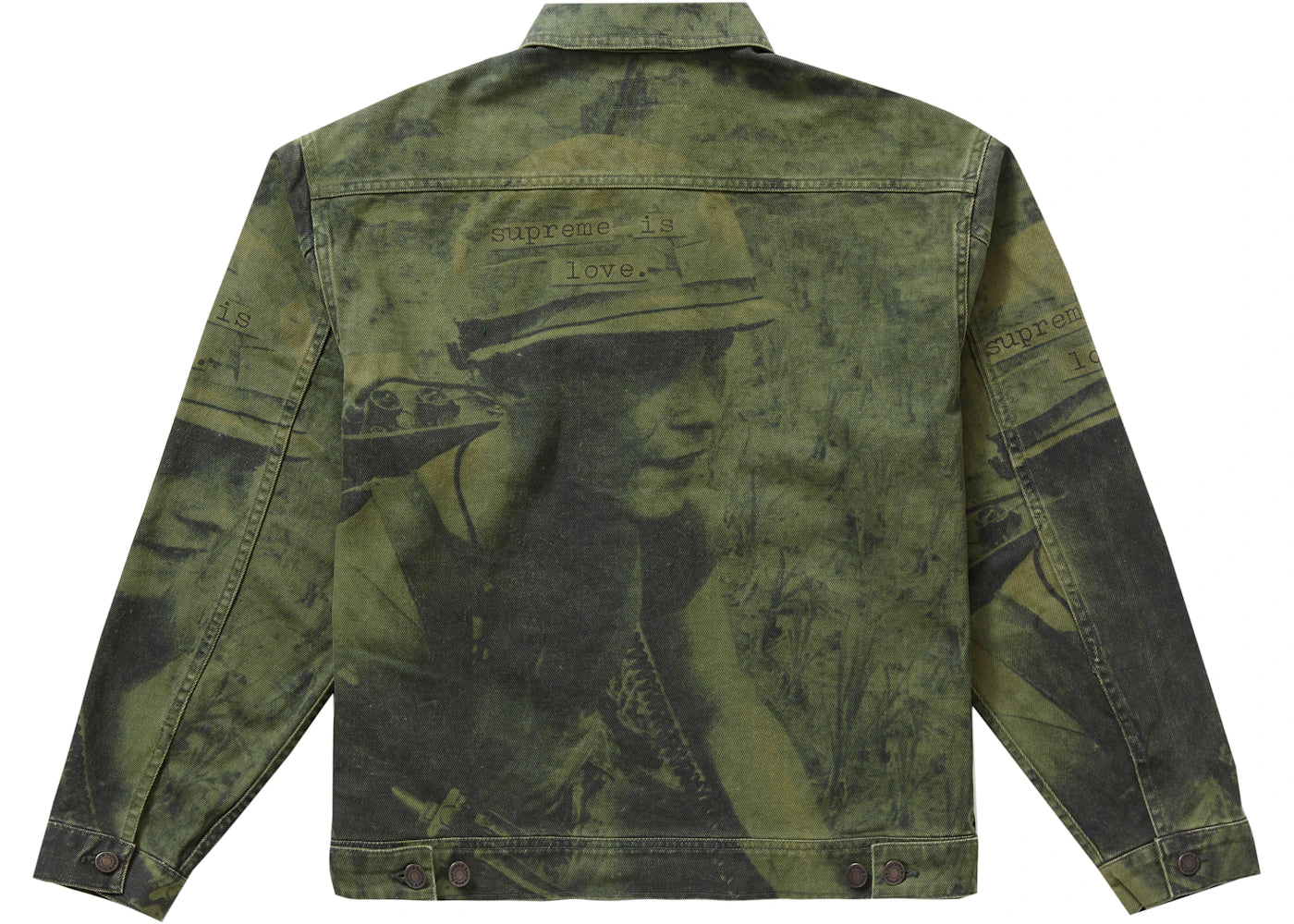 Supreme Is Love Denim Work Jacket Olive - vue secondaire B