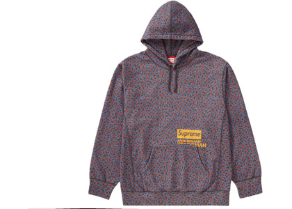 Supreme JUNYA WATANABE CDG MAN Hooded Sweatshirt Black Flowers - authentic Supreme apparel