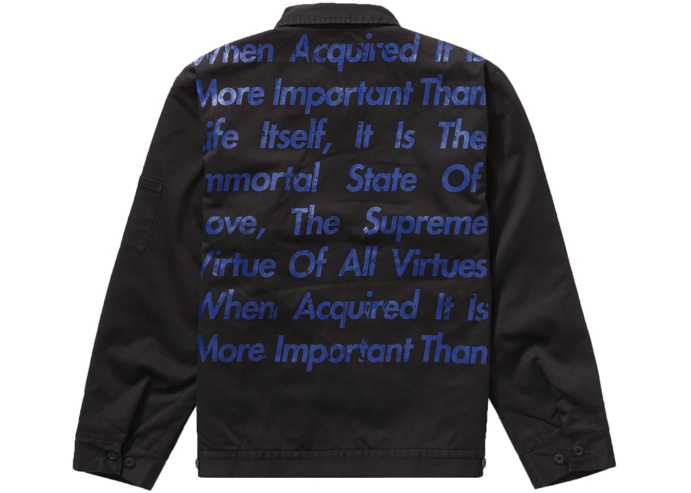 Supreme JUNYA WATANABE CDG MAN Printed Work Jacket Black - vue 360