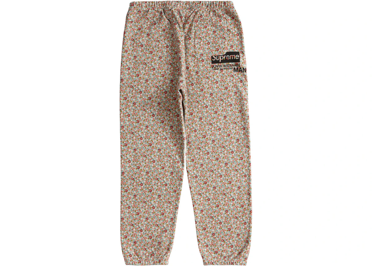 Supreme JUNYA WATANABE CDG MAN Sweatpant Pink Flowers - vue 360