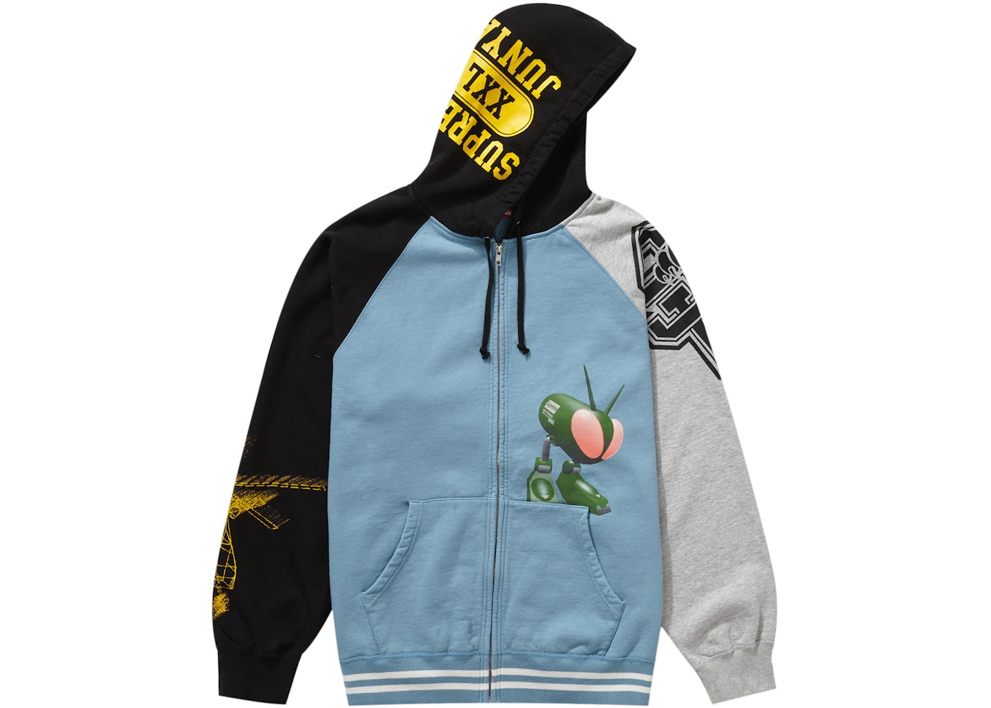 Supreme JUNYA WATANABE CDG MAN Zip Up Hooded Sweatshirt Dusty Blue - vue secondaire B