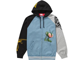 Supreme JUNYA WATANABE CDG MAN Zip Up Hooded Sweatshirt Dusty Blue - authentic Supreme apparel