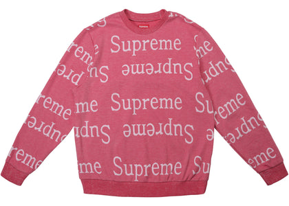 Supreme Jacquard Logo Crewneck Dark Pink - product view 2