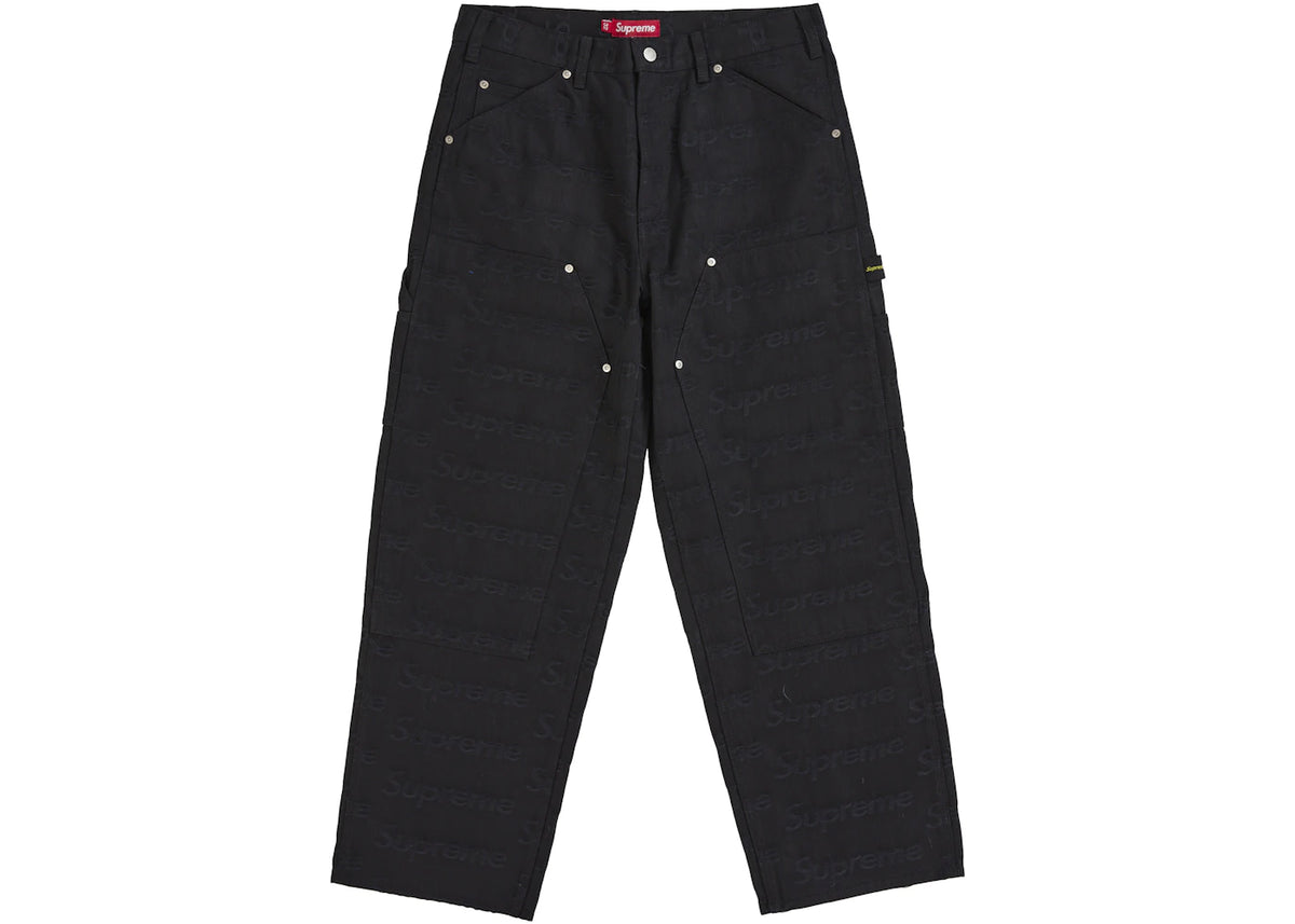 Supreme Jacquard Logos Double Knee Denim Painter Jean Black - vue secondaire B