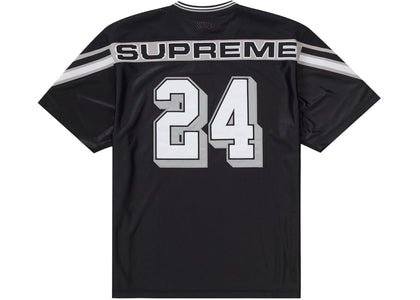 Supreme Jacquard Rib Football Jersey Black - apparel view 2