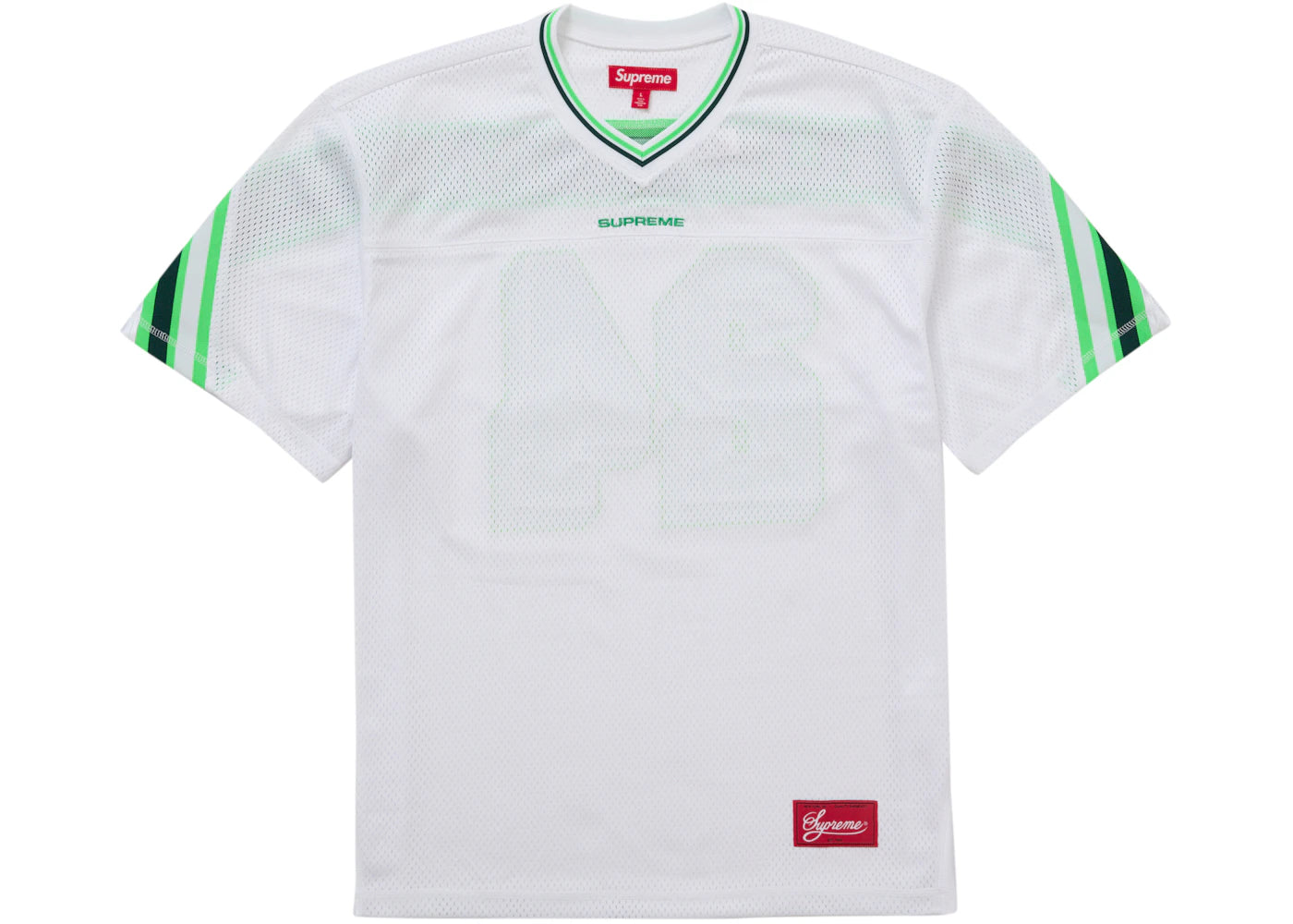 Supreme Jacquard Rib Football Jersey White - vue secondaire A