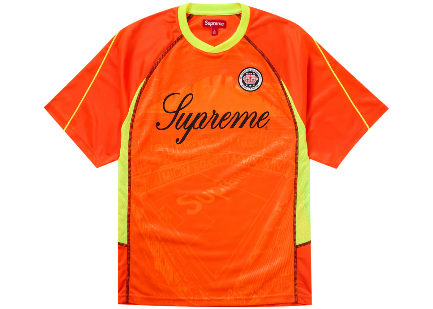 Supreme Jacquard Soccer Jersey Orange - vue 360
