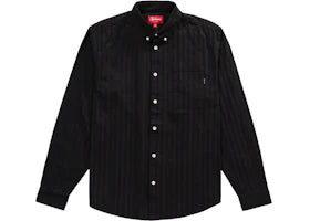 Supreme Jacquard Stripe Twill Shirt Black