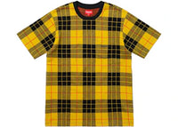 Supreme Jacquard Tartan Plaid Pocket Tee Yellow