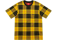 Supreme Jacquard Tartan Plaid Pocket Tee Yellow