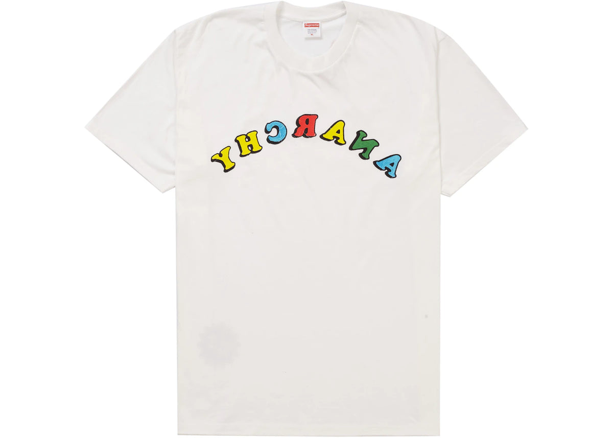 Supreme Jamie Reid Anarchy Tee White - vue 360