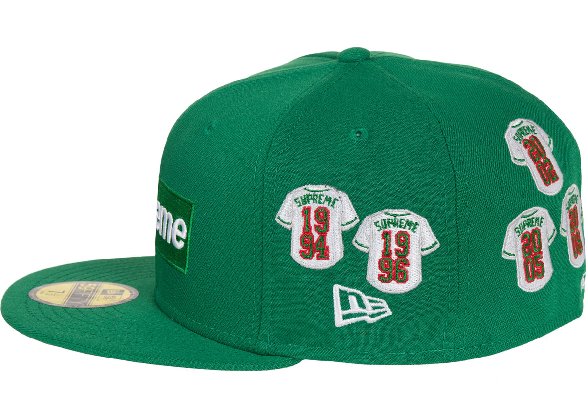 Supreme Jerseys Box Logo New Era Fitted Hat Green - vue secondaire B