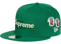 Supreme Jerseys Box Logo New Era Fitted Hat Green