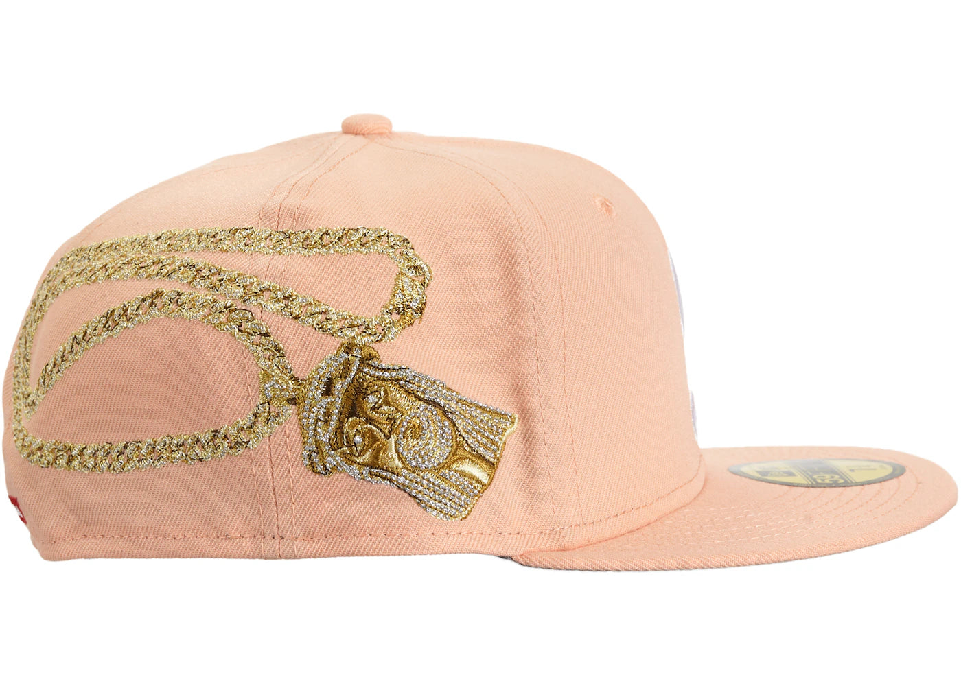 Supreme Jesus Piece S Logo New Era 59Fifty Hat Light Pink - vue secondaire B