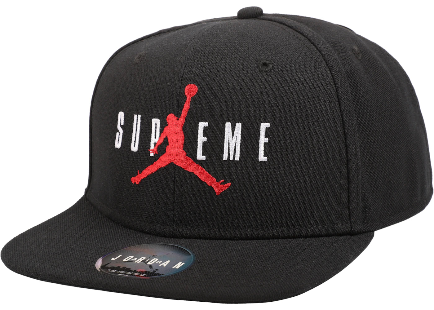 Supreme Jordan 6 Panel Hat Black - vue 360
