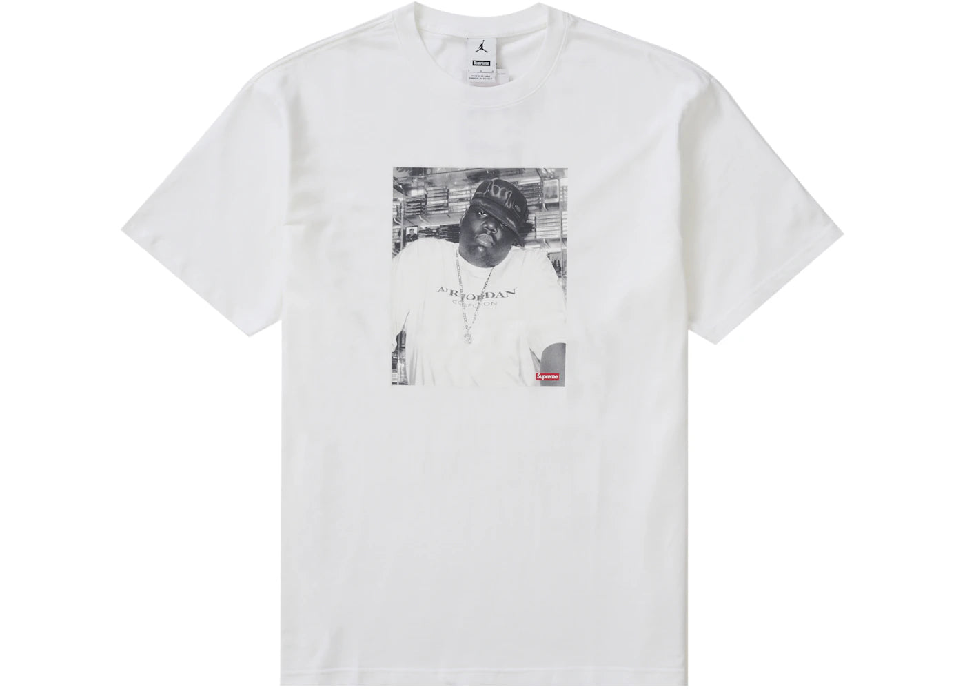 Supreme Jordan Biggie S S Top White - vue 360