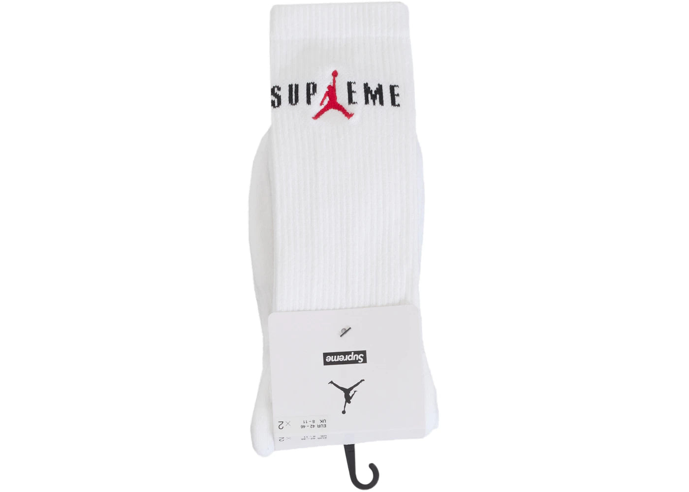 Supreme Jordan Crew Socks White - vue secondaire A