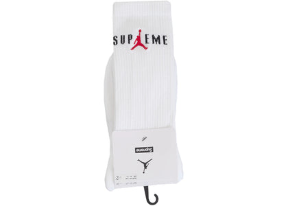 Supreme Jordan Crew Socks White - sneakers view 2