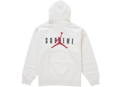 Supreme Jordan Hooded Sweatshirt (FW24) Ash Grey - apparel view 2