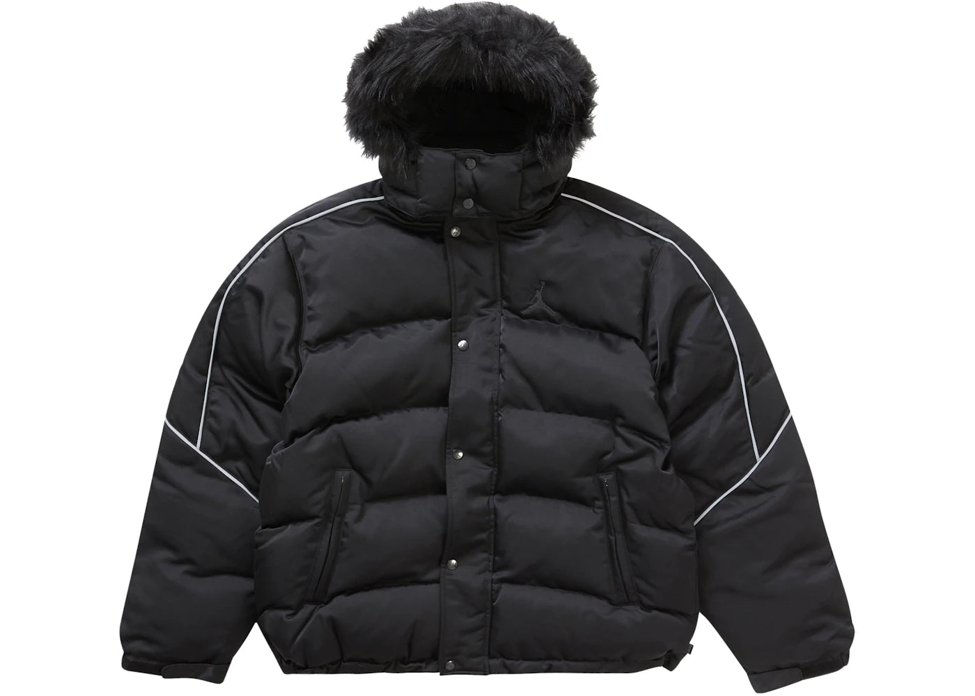 Supreme Jordan Puffer Jacket Black - vue 360