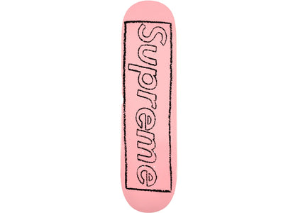 Supreme KAWS Chalk Logo Skateboard Deck Pink - authentic Supreme product