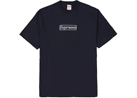 Supreme KAWS Chalk Logo Tee Navy