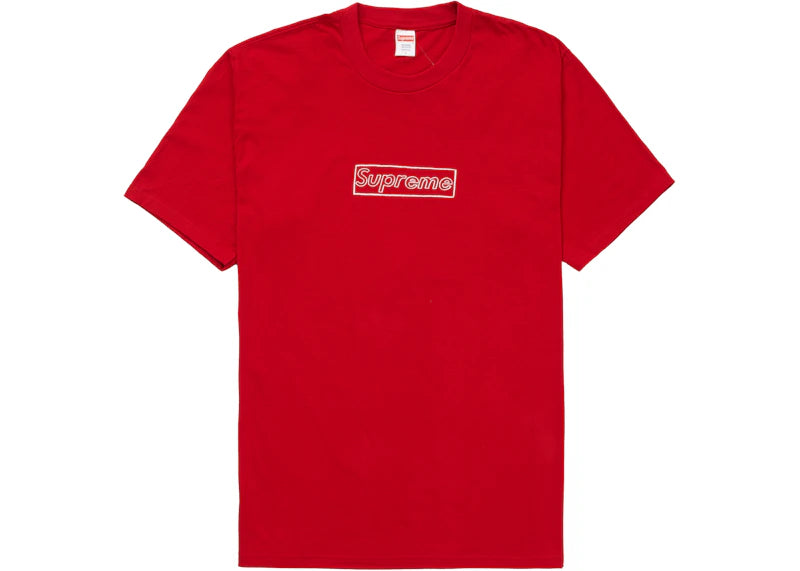 Supreme KAWS Chalk Logo Tee Red - vue 360