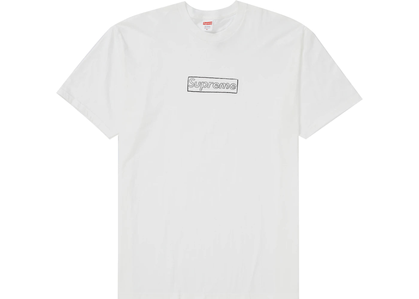 Supreme KAWS Chalk Logo Tee White - vue 360
