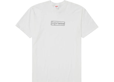Supreme KAWS Chalk Logo Tee White