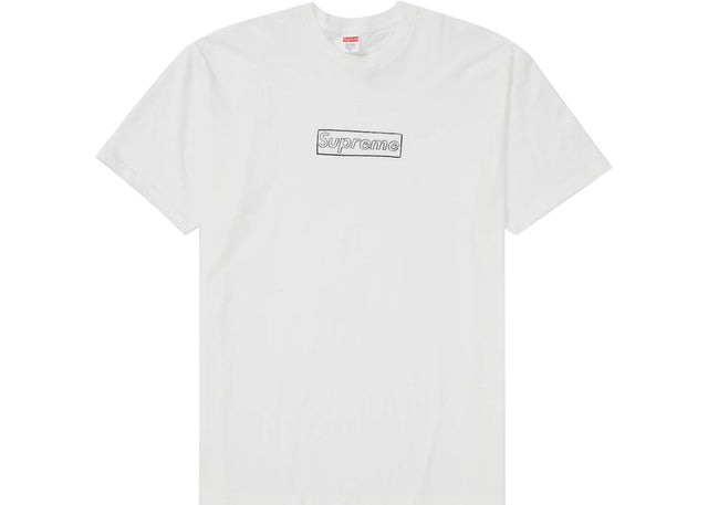 Supreme KAWS Chalk Logo Tee White