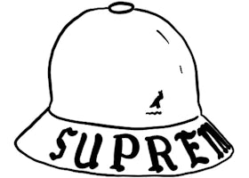 Supreme Kangol Bermuda Casual Hat White - vue 360