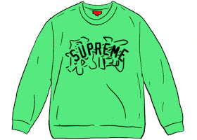 Supreme Kanji Logo Crewneck Bright Green