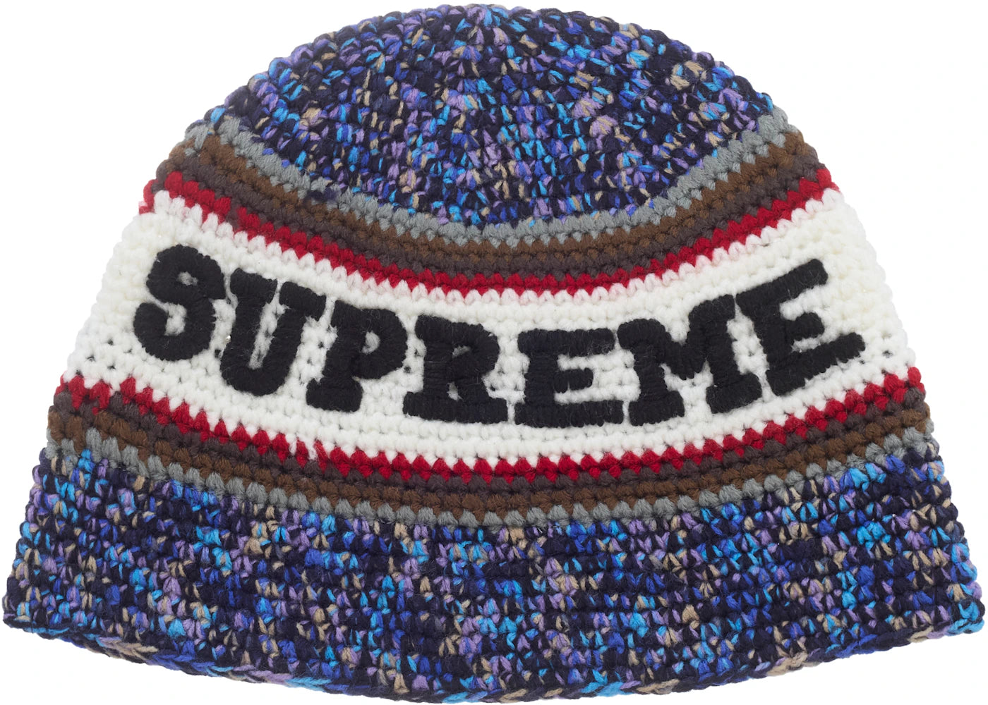 Supreme Knit Logo Crusher Hat (SS26) Navy - vue secondaire B