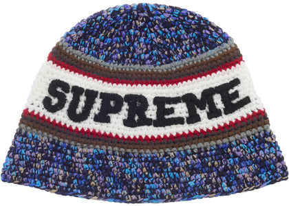 Supreme Knit Logo Crusher Hat (SS26) Navy - product view 2