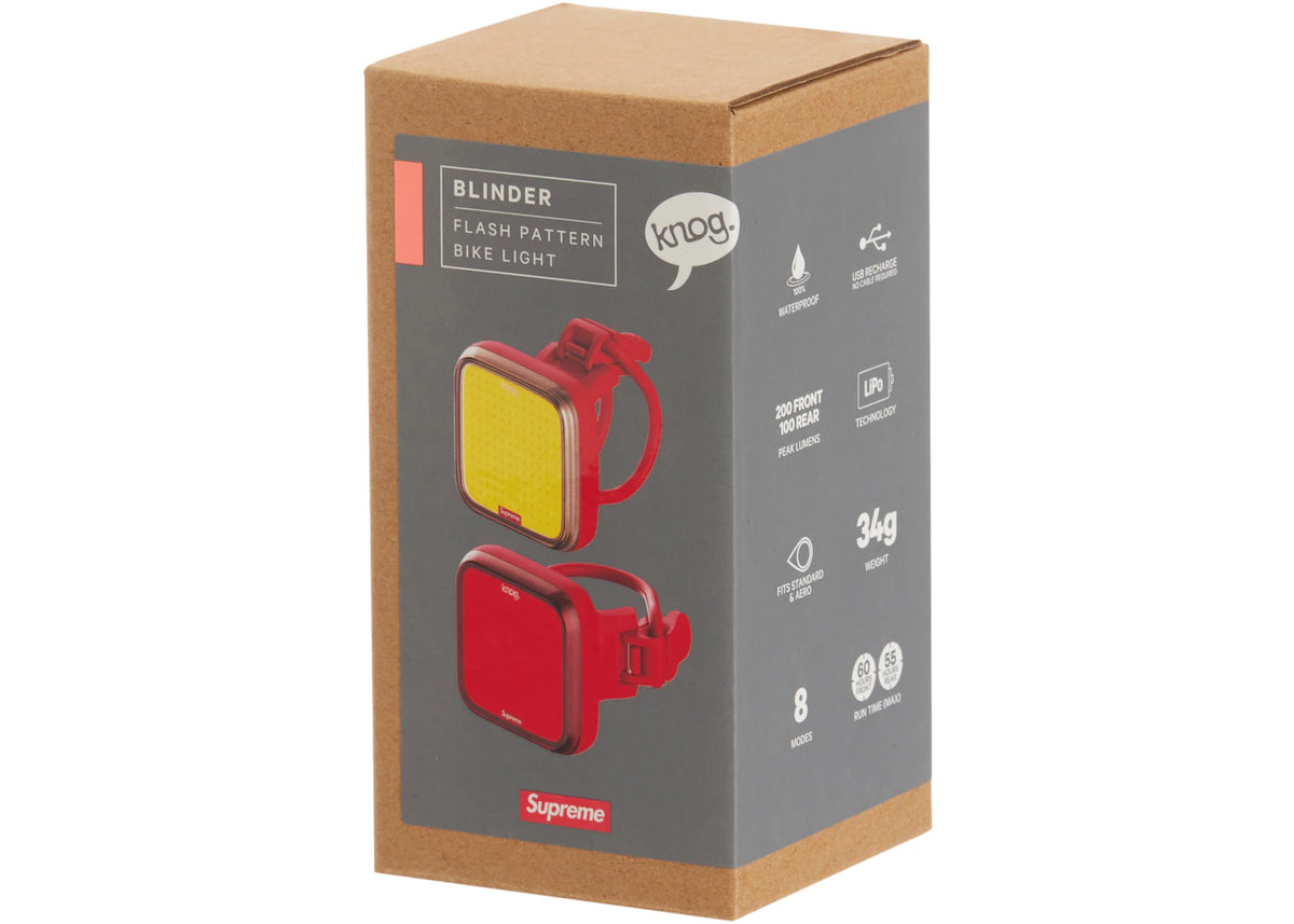 Supreme Knog Blinder Bicycle Lights (Set of 2) Red - vue secondaire B