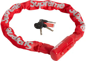 Supreme Kryptonite Integrated Chain Lock Red - vue 360