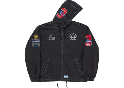 Supreme La Martina Lightweight Hooded Jacket Black - apparel view 2