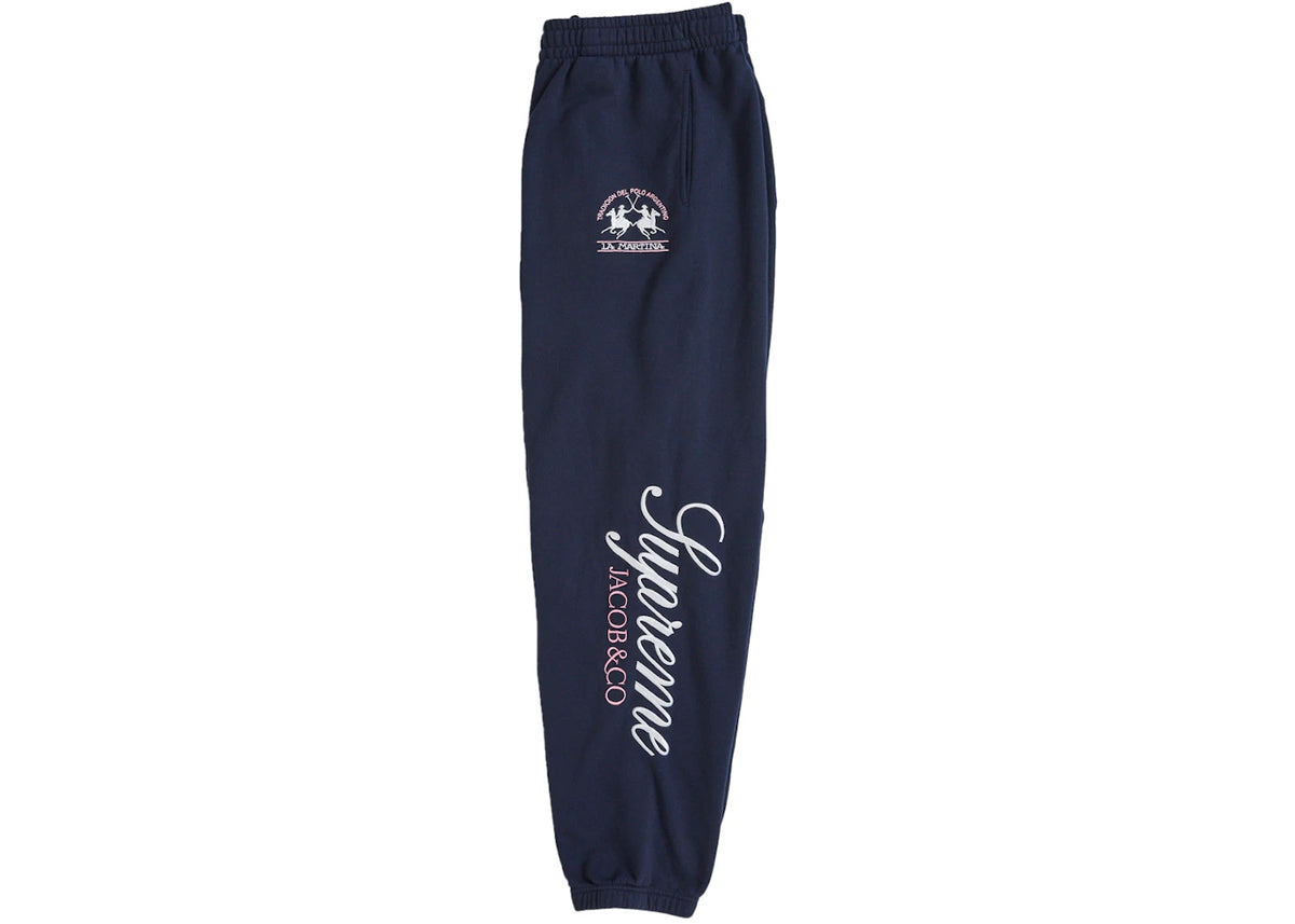 Supreme La Martina Sweatpant Navy - vue secondaire B