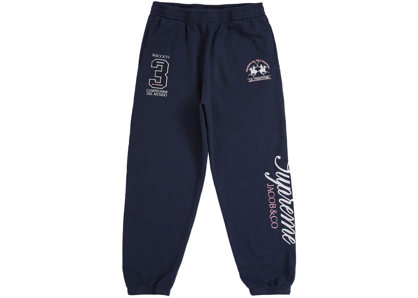 Supreme La Martina Sweatpant Navy - vue secondaire A