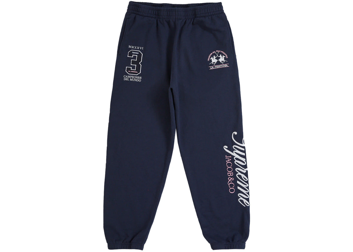 Supreme La Martina Sweatpant Navy - vue 360