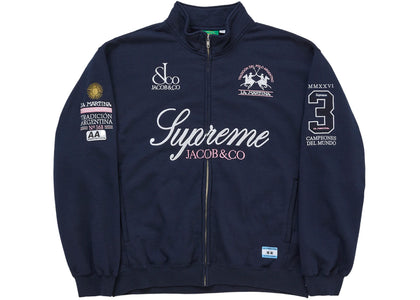 Supreme La Martina Zip Up Sweatshirt Navy - apparel view 2