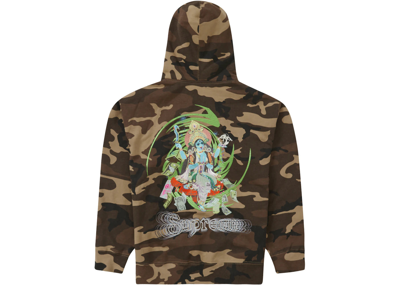 Supreme Lakshmi Zip Up Hooded Sweatshirt Brown Camo - vue secondaire A
