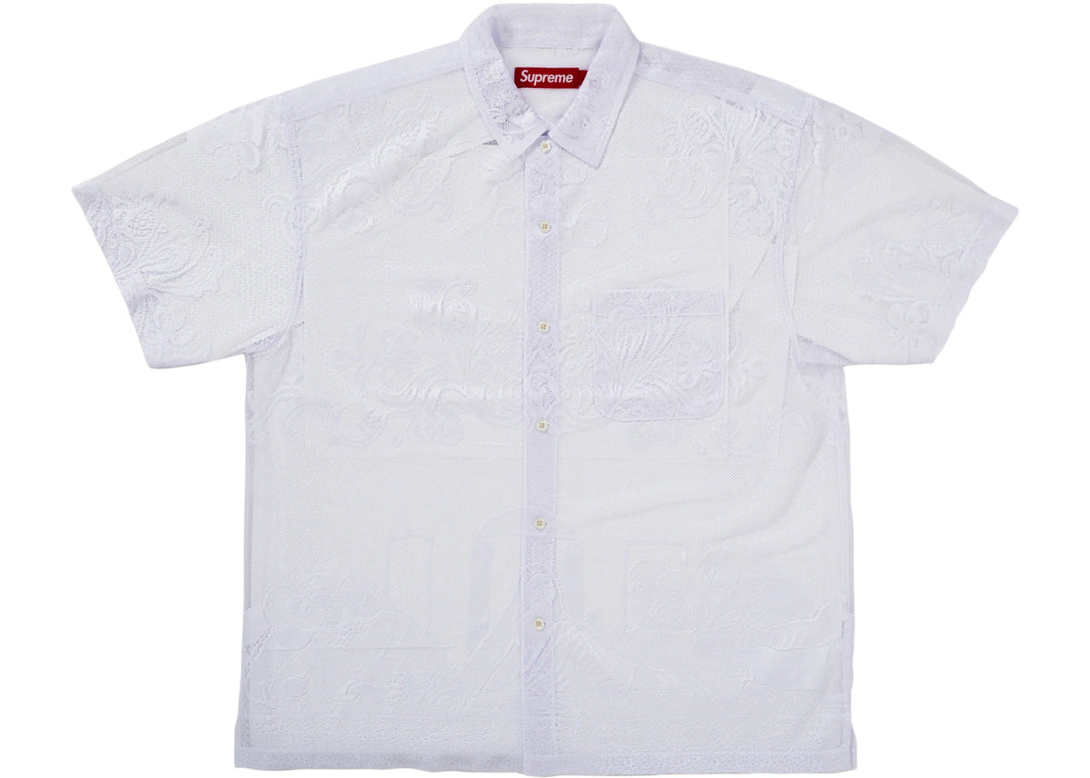 Supreme Last Supper Lace S/S Shirt White - vue secondaire B